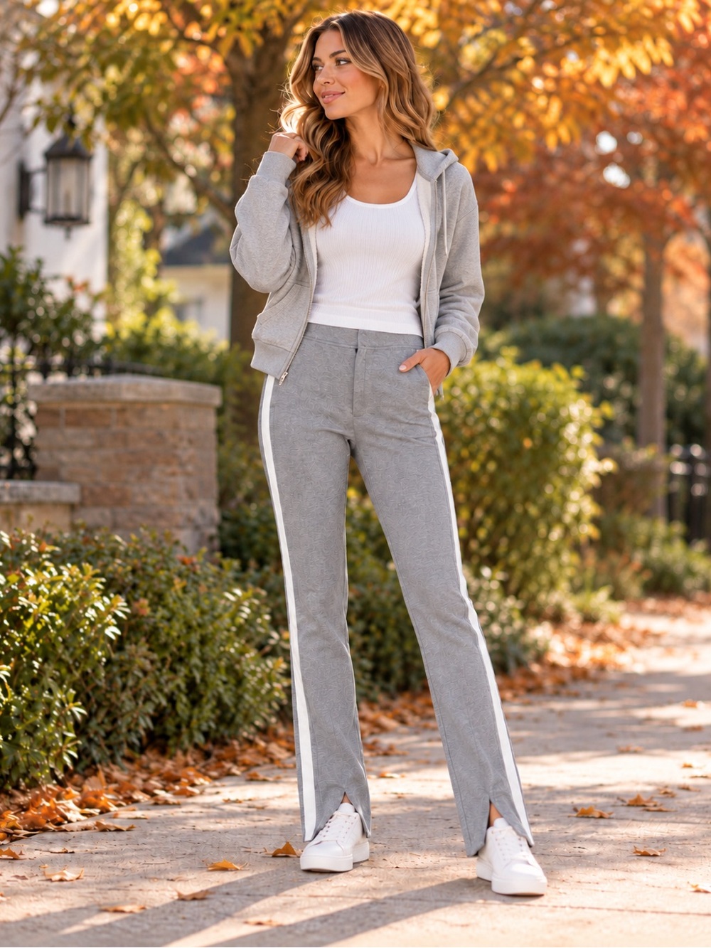 NWT Rag & Bone Heather Gray Side Stripe Knit Pants S Luxury Athleisure